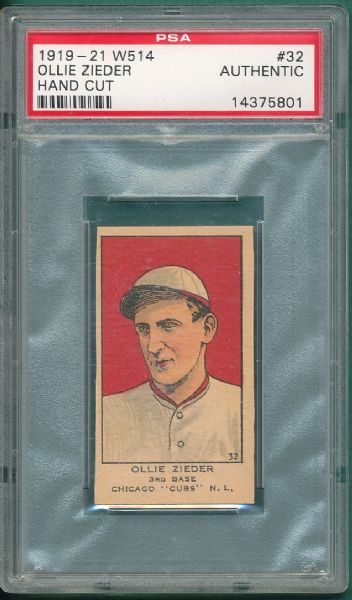 1919-21 W514 (2) Card Lot Graded A