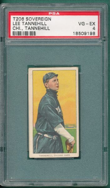 1909-1911 T206 Tannehill, Lee Sovereign 460 Cigarettes PSA 4