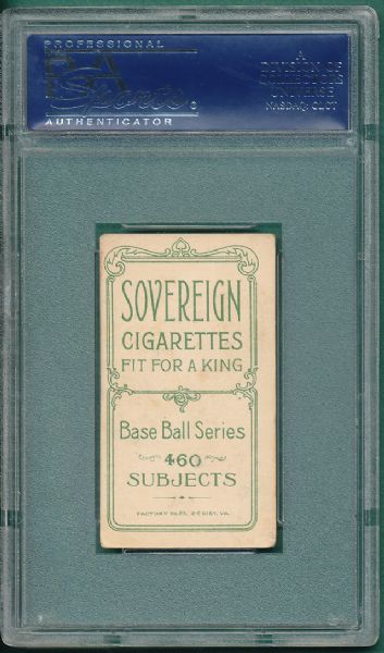 1909-1911 T206 Oldring, Batting, Sovereign 460 Cigarettes PSA 2.5