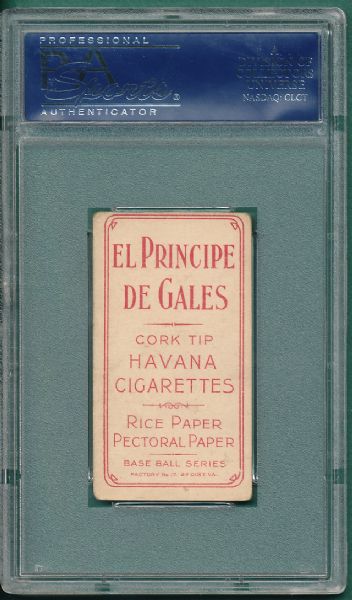 1909-1911 T206 Jennings, One Hand, El Principe De Gales Cigarettes PSA 3