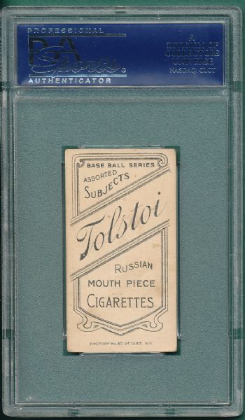 1909-1911 T206 Barbeau Tolstoi Cigarettes PSA 3