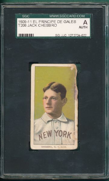 1909-1911 T206 Chesboro, El Principe De Gales Cigarettes SGC A