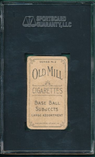 1910 T210 Powell Old Mill Cigarettes Series 3 SGC 20