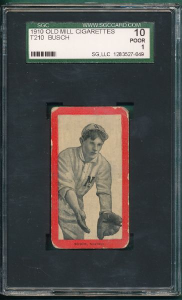 1910 T210 Busch Old Mill Cigarettes Series 2 SGC 10