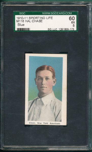 1910-11 M116 Sporting Life Hal Chase SGC 60 *Blue*