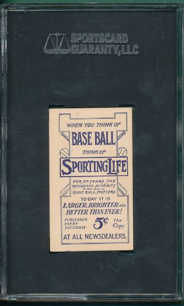 1910-11 M116 Sporting Life Hal Chase SGC 60 *Blue*