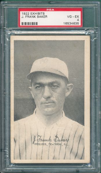 1922 Exhibits Frank Baker PSA 4