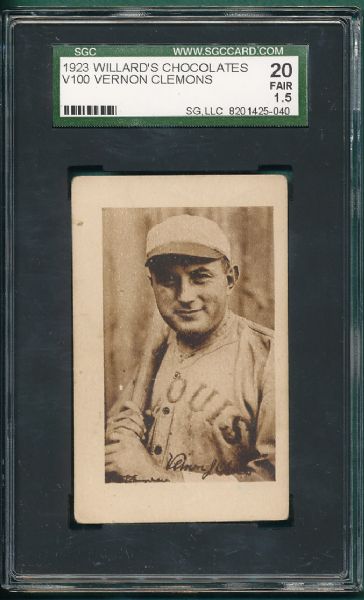 1923 V100 Clemons Willards Chocolates SGC 20