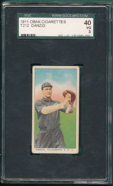 1911 T212 Danzig Obak Cigarettes Red Back SGC 40