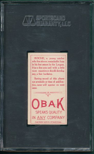 1911 T212 Roche Obak Cigarettes Red Back SGC 60