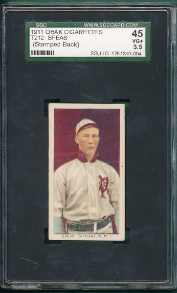 1911 T212 Spears Obak Cigarettes Red Back SGC 45