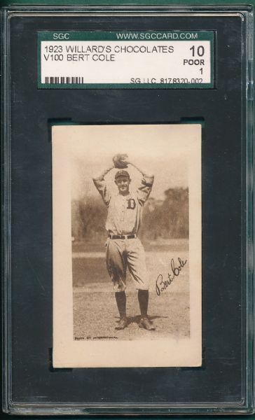 1923 V100 Cole Willards Chocolates SGC 10 *Presents Better*