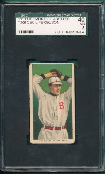 1909-1911 T206 Ferguson, Piedmont Cigarettes SGC 40