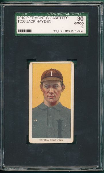 1909-1911 T206 Hayden, Piedmont Cigarettes SGC 30