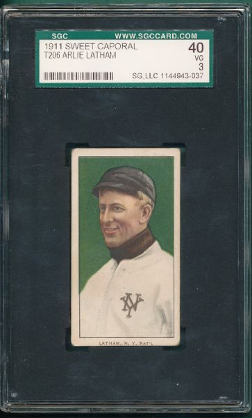 1909-1911 T206 Latham Sweet Caporal Cigarettes SGC 40