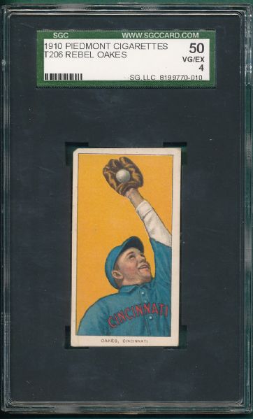 1909-1911 T206 Oakes Piedmont Cigarettes SGC 50