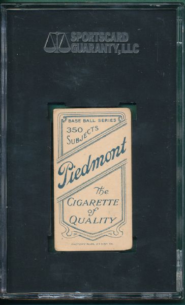 1909-1911 T206 Zimmerman, Piedmont Cigarettes SGC 30