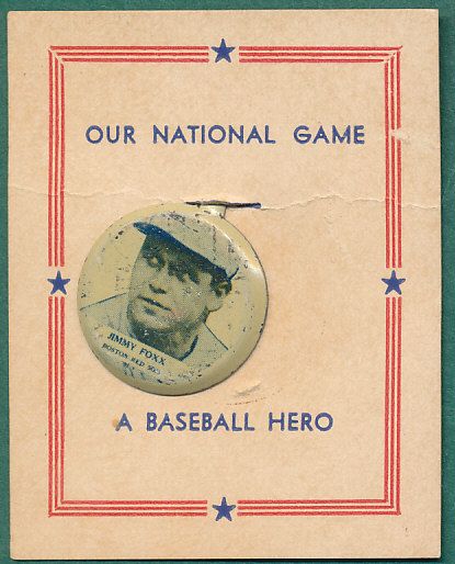 1938 Our National Game Jimmy Foxx W/Card