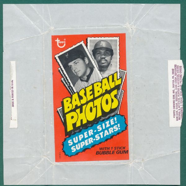 1974 Topps Deckle Edge Wrapper