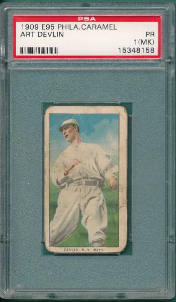 1909 E95 Devlin Philadelphia Caramel Co. PSA 1 (MK)