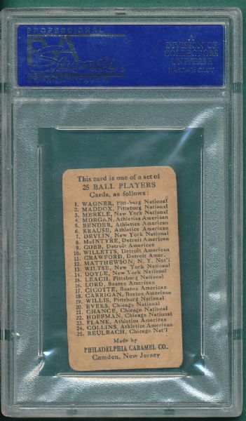 1909 E95 Doyle Philadelphia Caramel Co. PSA 2