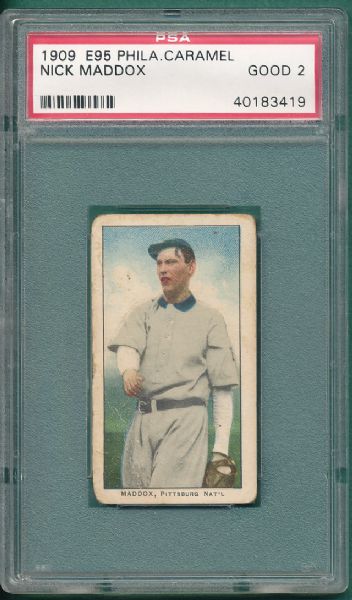 1909 E95 Maddox Philadelphia Caramel Co. PSA 2