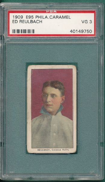 1909 E95 Reulbach Philadelphia Caramel Co. PSA 3