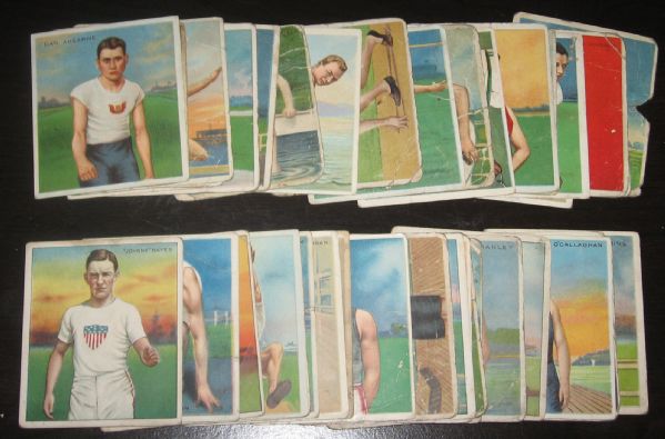 1910 T218 Champion Athletes and Prize Fighter Series, Partial Set 120 Cards