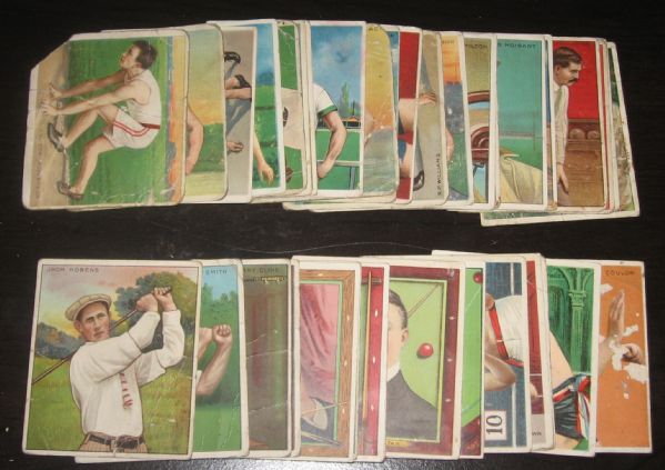 1910 T218 Champion Athletes and Prize Fighter Series, Partial Set 120 Cards