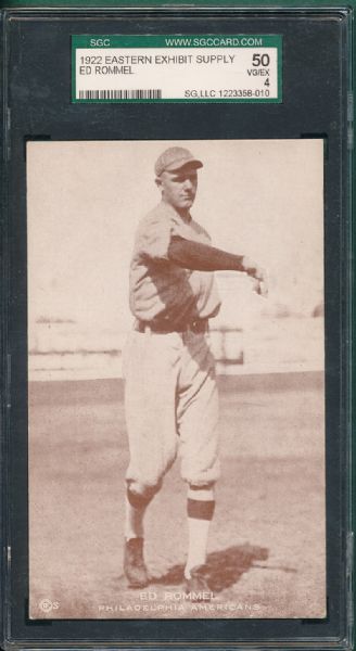 1922 Eastern Exhibit Supply PC, Ed Rommel SGC 50