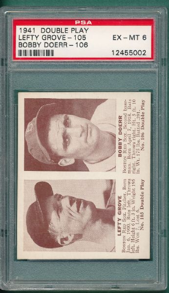 1941 Double Play Grove/Doerr PSA 6