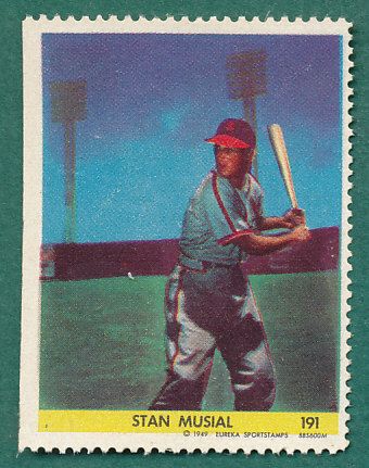 1949 Eureka Stamps #191 Stan Musial 