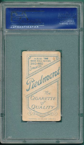 1909-1911 T206 Bender, No Trees, PSA 2 Piedmont 460 *Factory 42*