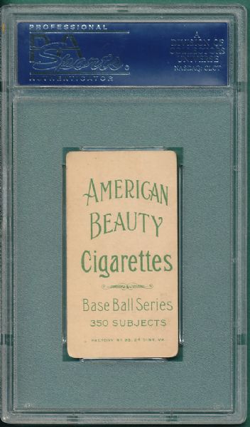 1909-1911 T206 Crawford, Batting, American Beauty 350 NF Cigarettes PSA 3.5