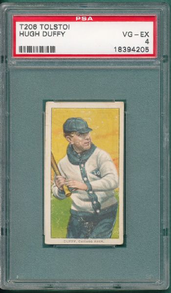 1909-1911 T206 Duffy Tolstoi Cigarettes PSA 4