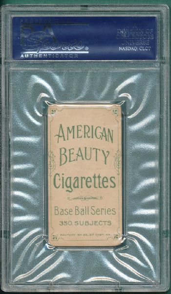 1909-1911 T206 Rhoades, Hands at Chest, American Beauty Cigarettes PSA 2 