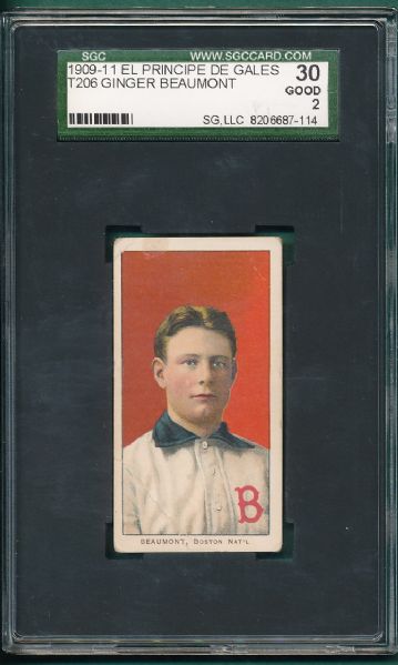 1909-1911 T206 Beaument El Principe De Gales Cigarettes SGC 30