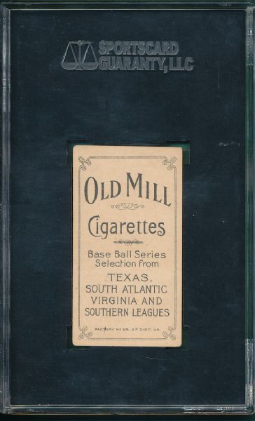 1909-1911 T206 Hickman, SLer, Old Mill Cigarettes SGC 50