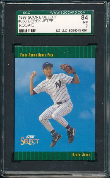 1993 Score Select #360 Derek Jeter *Rookie* (4) Card Lot SGC