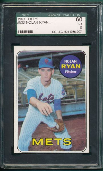 1969 Topps #533 Nolan Ryan SGC 60