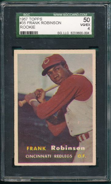 1957 Topps #35 Frank Robinson *Rookie* SGC 50