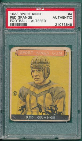 1933 Sports King #4 Red Grange PSA A