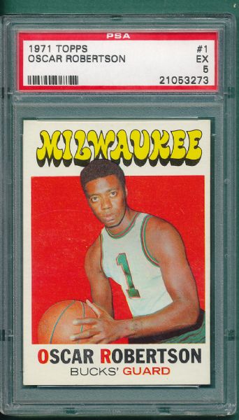 1971 Topps BSKT #1 Oscar Robertson PSA 5