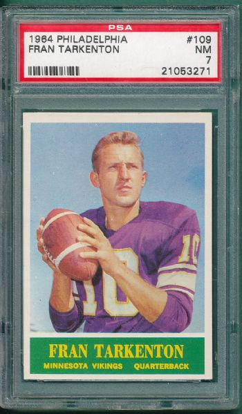 1964-67 Philadelphia (3) Card Lot W/Tarkenton PSA