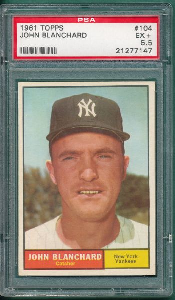 1961 & 1966 Topps New York Yankees Catchers (2) Card Lot PSA