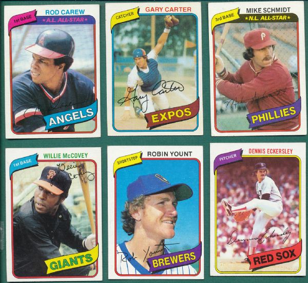 1968-80 Topps HOFer Lot of (11) W/Rose