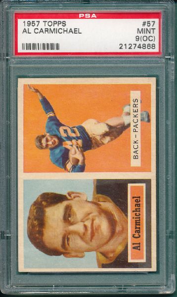 1957 Topps FB (3) Card Lot PSA 9 (OC) & 7