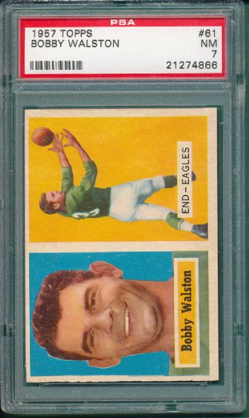 1957 Topps FB (3) Card Lot PSA 9 (OC) & 7