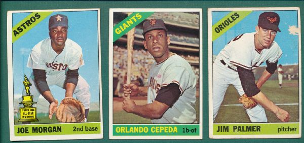 1966 Topps (290) Partial Set W/Mays & (15) Other HOFers