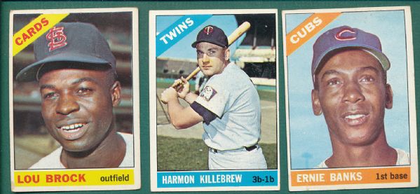 1966 Topps (290) Partial Set W/Mays & (15) Other HOFers